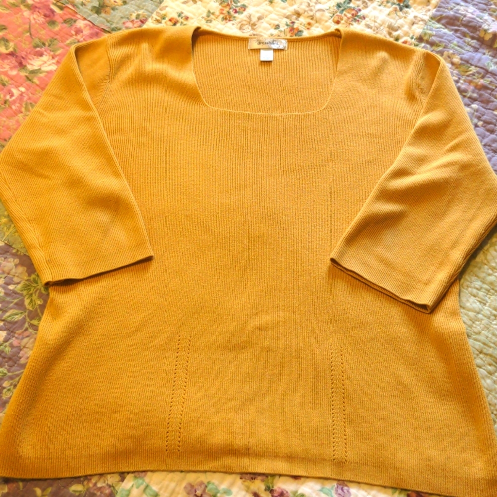 3/4 Sleeve Sweater Golden Wheat
